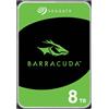 Seagate BarraCuda 8TB, Unità disco interna, 3,5, PC & PC Portatili, SATA, 6 Gb/s, 5.400 RPM, 256 MB cache, FFP (ST8000DMZ04/004)