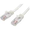 StarTech.com Cavo di rete CAT 5e, Cavo Patch Ethernet RJ45 UTP Bianco da 3m antigroviglio, Cavo RJ45 M/M Cat 5e
