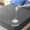 BEDLORE Coprimaterasso Matrimoniale Impermeabile 160x190 cm, Grigio