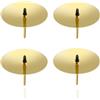 happymas 4 spine per corona dell'Avvento, 5 cm, universali, per candele, piatti con spina, per corona dell'Avvento, Natale, con spina (oro)