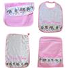MyVorrei Set Sacco+Asciugamano+Bavaglio+Busta Cotone 100% per Asilo | Busta cm 27x18 chiusa Sacco cm 36x45 Asciugamano cm 35x52 Bavaglio cm 26x35 | Personalizzabile con Nome