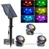 NATPOW Illuminazione solare per laghetto, luce RGB subacquea per laghetti, luci paesaggistiche, luci per laghetto, faretto subacqueo con impermeabilità IP68, illuminazione da giardino che cambia