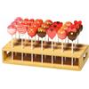 GOURDBRO Supporto per Lecca Con 100 Bastoncini di Carta, Steli per Cake Pops, 21 Fori Supporto per Lecca-Pop, Porta Lecca Lecca Bambù, Supporto Lollipop Piatti Cake Pop per decorazione di feste alla moda