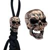 Luxylei Perline Con Teschio, 2 Pezzi Di Perline Di Paracord Ciondoli Accessori Edc Per Cordino Per Coltello, Tiretto Per Cerniera, Ciondolo Portachiavi, Collana Braccialetto Creazione Di Gioielli Fai Te