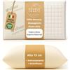 The Double Twenty Double Twenty Cuscino 15 cm Antirussamento e Antireflusso Adulti in Memory Foam - Guanciale Ortopedico Ergonomico Cervicale - Antiacaro Federa Argento Naturale - Made in Italy