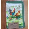 Manifattura Tessile Tovaglia Disegni Acquarello Puro Cotone Stampa Fantasia Italiana - Fattoria, 2x Tovagliette