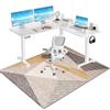 Tkuhknag Tappeto Sedia Ufficio, Tappeto Salvapavimento Antiscivolo, Tappeto Sedia Gaming, Tappetino Pavimenti per Parquet, 60 x 70 cm Ufficio Protettore del Pavimento, Tappeto per Sedia con Ruote
