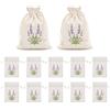 Omnikryp 12 Pezzi Sacchetti di Lavanda in Cotone, con Ricamo Lavandas Sacchetti, Lavanda Vuoti con Coulisse, Riutilizzabili e Ecologico Biologico, per Lavandas, Spezie, Erbe e Gioielli