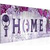 Runa Art Quadri Moderni Home Fiori 1 Pezzo Tela Non Tessuta Soggiorno Corridoio Vintage Legno Viola 503612b