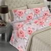 BANZAII TEXTILE INNOVATOR ONLINE Banzaii - Completo Lenzuola Matrimoniale In Microfibra Made in Italy con Angolo h alto 30 cm Alessia Rosa