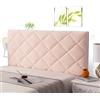 mlhk Copritesta Letto Matrimoniale Copri Testiera Letto Ferro Battuto Una Piazza E Mezza Fodera Elastica Protezione, Coprire Antipolvere per La Decorazione del Letto Lavabile,pink-100cm