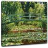 Niik Quadro + Telaio (BC) Il Ponte Giapponese di Claude Monet 60 x 60 x 1,7 cm Falso d'autore Stampa su Tela