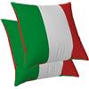 ggaimwf Bandiera Fodera per cuscino Bandiera dell'Italia Federe per cuscini Cuscini per divano Quadrati in Effetto Lino Copricuscini Casa Federa decorativa Sedia camera Soggiorno 40x40cm Set di 2