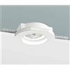 NOBILE ILLUMINAZIONE INCASSO A SCOMPARSA TOTALE ISTALLAZIONE IN SOFFITTO DI CARTONGESSO CORPO IN GESSO TONDO GU10 9107