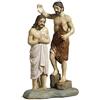 Paben Articoli Religiosi Statua Battesimo di Gesù con San Giovanni in resina, presepe Pasquale, Pasqua, altezza cm. 13,5