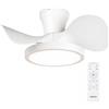 LEDUNI Ventilatore da soffitto silenzioso con luce LED da 56 cm, grande volume d'aria, telecomando per cucina, camera da letto, sala da pranzo, patio modalità (inverno/estate) (bianco), 11538