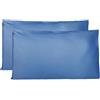 FARFALLAROSSA Coppia di Federe 100% Puro Cotone 40x80 CM, Set di 2 Tessuti per Cuscino Letto, Chiusura a Busta, Tinta Unita, Misura Standard - Blu Reale