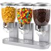 Sinceroduct Cereal Dispenser Countertop 2 l, set di 3 distributori per il piano di lavoro, dispenser ermetico per cereali, riso, grani, caramelle, chicchi di caffè