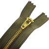 Wambere 3 cerniere lunghe da 18 cm, per jeans, chiusura lampo in metallo, cerniere non separabili, accessori da cucito per fai da te, artigianato, borse, jeans, giacche, abiti, pantaloni, verde oliva