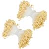 PATIKIL 2.5mm Doppie Teste Stame di Fiore 680pz Stame di Fiori Artificiali Pistillo Stame Floreale Perlato Opaco per Decorazioni Natalizie Fai da Te Carte Auguri Matrimonio Giallo Chiaro