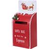 Holyart Cassette postali di Babbo Natale: Cassetta postale da tavolo Babbo Natale 40x20x10 cm