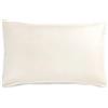 SpazioTessile Lenzuolo Sopra Teso senza elastico o Federe Lux di Puro Raso 60 di Cotone (Beige, Federa 4 Volani da 1 Cm)