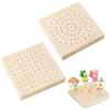 PH PandaHall 2 Stili Mini Porta Spiedini in Legno Espositore in Legno per Figurine di Argilla, 10x10cm Espositore Quadrato per Artigianato Ceramica Argilla Modalità, 81/85 Foro