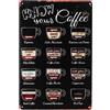 dojune Decorazione da Parete in Metallo con Scritta 'Know Your Coffee', 20 cm x 30 cm, per Caffè e Casa