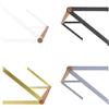 Natural Goods Berlin Appendi-Abiti da Muro Design GARD REINICKENDORF | Montaggio a Parete | Supporti per Asta per Abiti in Metallo in Bianco | 80cm Barra Rotonda in Legno di Rovere Europeo