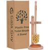 Gaia Guy Scopino per WC in legno di faggio, setole in sisal, setole naturali e manico in legno sono compostabili e biodegradabili, senza plastica