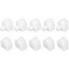 JANDEI - 10 Tappi Terminali per Profili in Silicone da 5 Metri per Strisce LED, Larghezza 10 mm, Forma Semicircolare 15 mm x 13 mm, Adatti per Uso Esterno, Bianchi