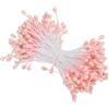 PATIKIL 3mm Doppio Teste Fiore Stame 150pz Fiore Artificiale Stame Pistillo Opaca Floreale Stame per Fai da Te Natale Cartolina Matrimonio Decorazione Arancione Rosa