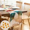 Inhobbok Runner da Tavola Moderno in Oro, Blu e Verdi - Ginkgo Foglie Impermeabile Lavabile per Esterni e Cucina - Decorazione per Feste in Poliestere 33x183cm