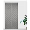 HILEYOLLA Tenda per Porta Isolante Termico e Acustico, Magnetica Autoassorbente, Anti Freddo per Cucina e Casa, Zanzariera, Nessuna Perforazione Necessaria (Grigio, 80 x 210)