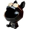 Zyqixluk Statue Di Cane Grande Grande Bocca Bulldog Resina Scultura Di Gioielli Chiave Scatola Di Stoccaggio Casa Sculture Per Cani Decorazioni Adatte A Tavoli, Camere Da Letto, Studio, Portico,Black a