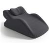 VETOLAKA Cuscino per vene, cuscino per gambe rialzate, multifunzione, con piccolo cuscino, cuscino per gambe in memory foam, ergonomico, comodo per ginocchia, gambe, caviglie, divano, letto (grigio scuro)