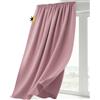 BEAUTEX Tenda oscurante con nastro arricciato ad U, opaca, oscurante, dimensioni e colore a scelta, larghezza 140 cm altezza: 145 cm, rosa antico