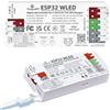 WeiguoIOT ESP32 WLED Controller Digitale LED Carica USB-C, 5-24 V, fusibile 16 A, Illuminazione Dinamica DIY per Strisce Indirizzabili WS2811 WS2812 SK6812 TM1814 WS2813 WS2815 (10P)