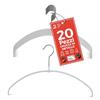 MAWA Grucce Appendiabiti Light, Set di 20 Grucce Salvaspazio e Antiscivolo, Ideali per T-Shirt, Top e Maglioni Leggeri, Gancio Girevole 360°, 36 cm, Bianco