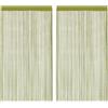 vidaXL Tenda a fili, 2 pezzi, 140 x 250 cm, colore: verde