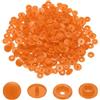 QUARKZMAN 100 set Bottoni Automatici a Pressione in Resina T5, Chiusure Rotondo Lucide Resina kit Bottoni Senza cucito per Cucito Tessuto Artigianato Abbigliamento Borse (Arancione)