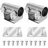 Iyowei 2 PCS Portaombrelli per Scatola da Pesca Staffa Ombrello Base Regolabile e Fissa con Diametro 30mm e 10 Viti