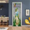 A.Monamour Adesivo Porta Autoadesiva 3D Arco Della Terrazza E Vista Sul Mare Vinile PVC Adesivi per Porte Interne Pellicola Adesiva Poster Sticker Murale Parete Carta da Parati