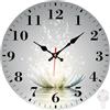Identiy Orologio da parete rotondo a forma di fiore di loto, funzionamento a batteria, 30,5 cm, silenzioso, grande numero, rotondo, analogico, orologio da parete decorativo per soggiorno, camera da