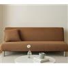 Generico Copridivano Letto Senza Braccioli - Fodera Elasticizzata Lavabile Antiscivolo per Divano Letto Pieghevole 2/3 Posti, Protezione Completa, 14 Colori Disponibili (Marrone Chiaro, 150-190cm)