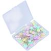 Daleweo 200 Pezzi Spilli da Sarta Testa Piatta a Bottone, Spilli con Testa Colorata Lunghi per Cucito e Sartoria, Aghi Colorati per Patchwork e DIY con Scatola