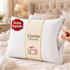cuscini fiber - 1 Cuscino Letto Matrimoniale Ultra Soft Imbottiti con Fibra di Poliestere Molto Morbida, il Guanciale Letto Possiede un'Altezza di 15cm REGOLABILE, Federa Anallergica con Zip (Silver)