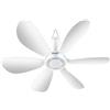 Taotalhomy Ventilatore da soffitto USB, design a 6 pale con telecomando e impostazioni a 4 velocità, alimentazione USB per campeggio, dormitorio e uso interno (A)