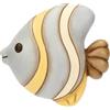 Thun Formella 3D Pesce a Strisce Piccola, Ceramica, Collezione Mare da Amare, 11,1 x 10,4 x 3 cm