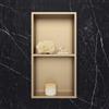 Viverso x wall nicchia a parete in acciaio inox La: 300 mm A: 600 mm, con telaio slim e mensola,, VU9812BG, x wall [Accessori Bagno > Moduli Incasso]